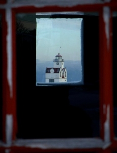 Light House View From A Basement Window